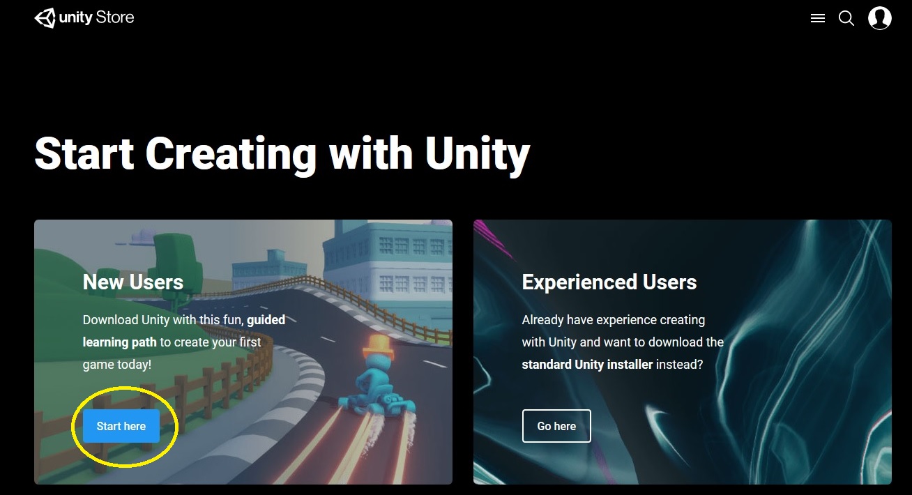 Figura 1 Descarga IDE Unity