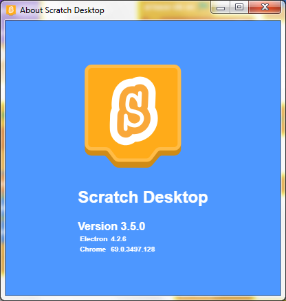 Febrero Figura 1. Versión de Scratch Desktop 3.5